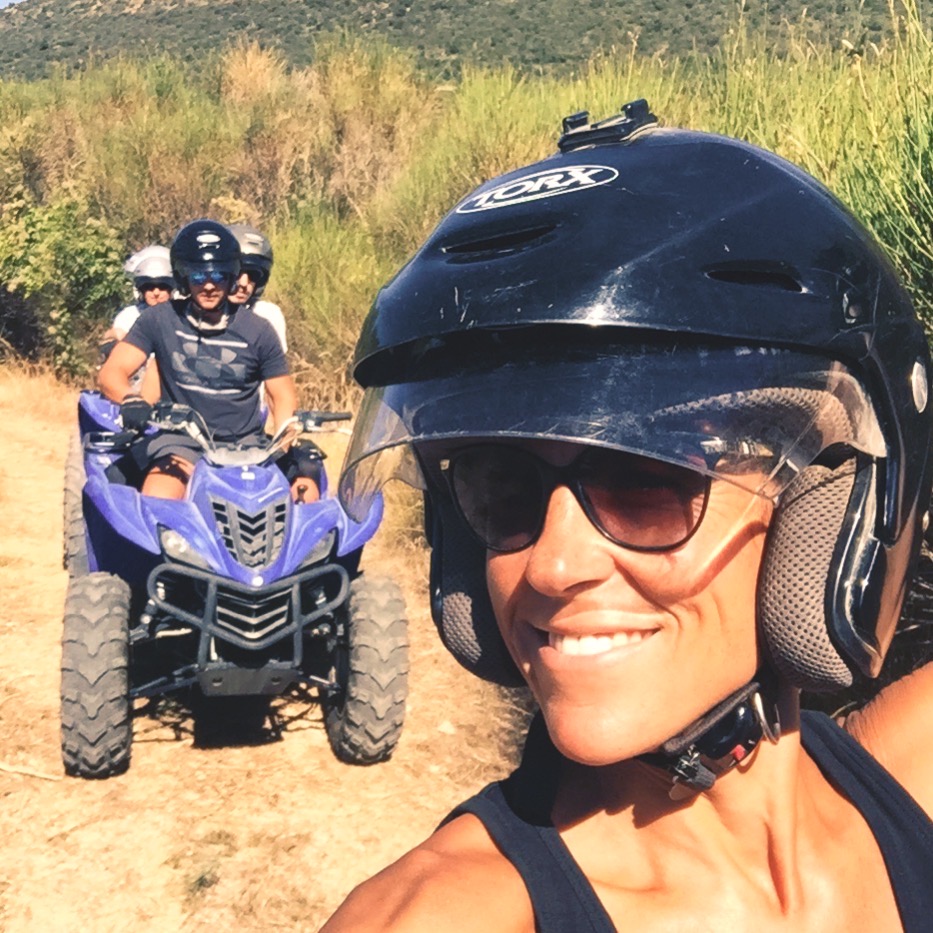 Ingrid, pendant la sortie quad