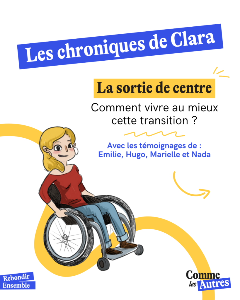 Visuel de la couverture du recueil de témoignages "Les chroniques de Clara" La sortie du centre