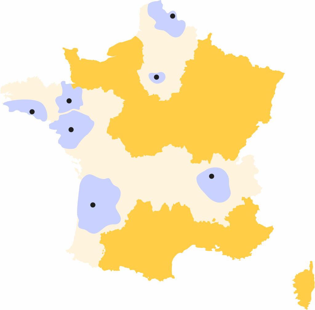 Carte montrant les régions couvertes par CLA et en particulier les Autres Régions